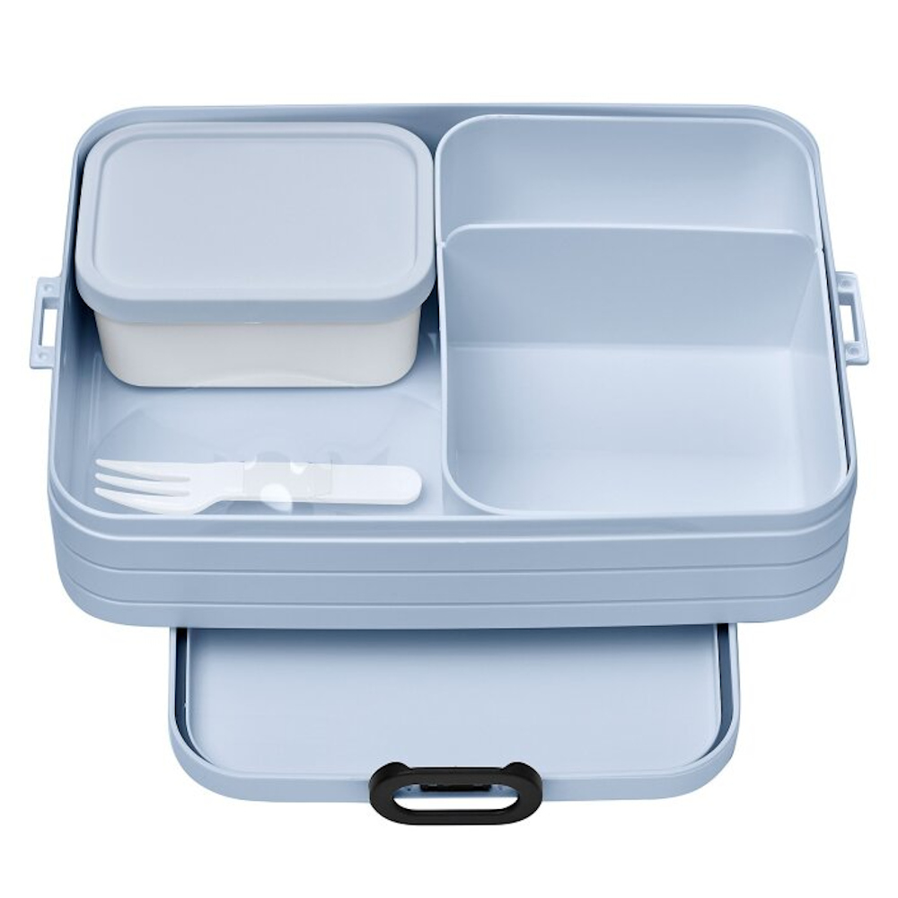 Mepal Vita Bento Box Portapranzo 1500ml Nordic Blue - Contenitore Ermetico Con Vaschette Rimovibili E Portacondimento