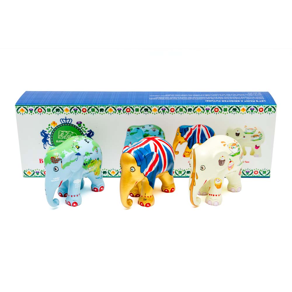 Elephant Parade Multipack British Stories Set of 3 x 7cm Size