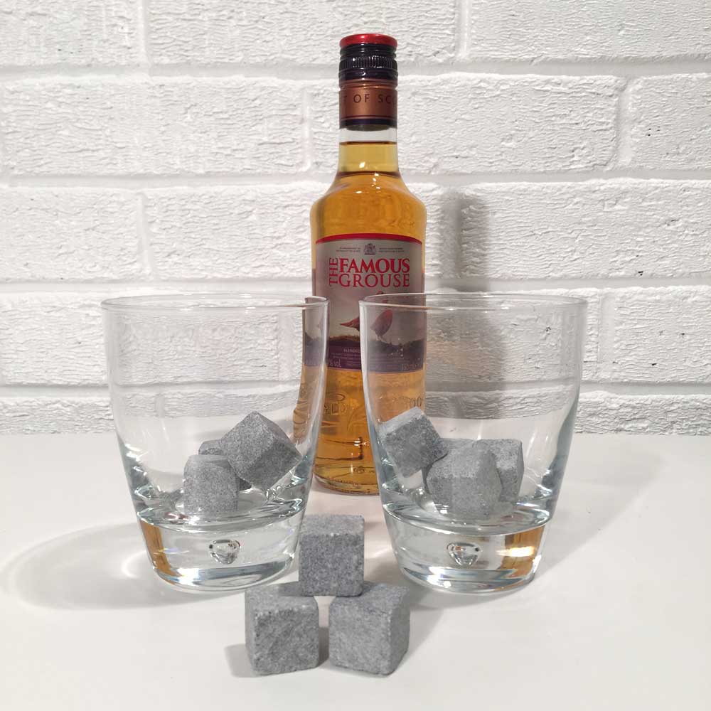 Kalaokei Lot de 6 boissons Whisky Chilling Ice Cubes de pierre Marbre à cocktail Bar Accessoires 9pcs White 