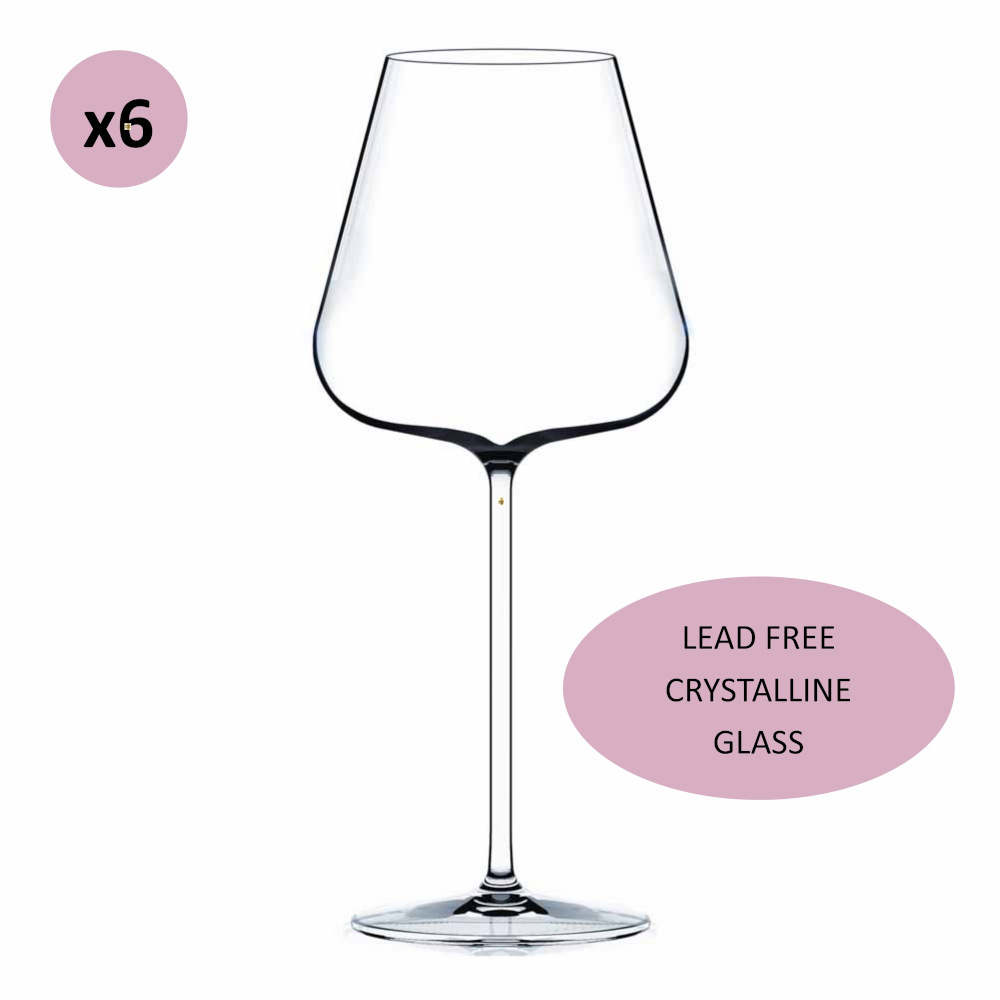 Keltum Lead-Free Crystal Champagne Flutes, Set of 2