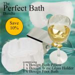 Bosign Inflatable Pillow & Foot Bath with Stainless Steel Wine Glass Holder