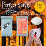 Jalo Kupu 10 Smoke Alarm and Naaais Wine Fire Blanket