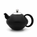 Bredemeijer Teapot Double Wall Minuet Ceylon Design 1.4L in Black With Silver Lid - BR121001