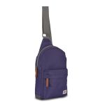 Roka London Willesden B Cross Body Shoulder Scooter Bag Large Recycled Repurposed Sustainable Nylon In Mulberry - RKWIB031