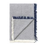 Elvang Denmark Daisy Throw In Blue Nights In Organic Cotton & Linen 130x180cm - EL141