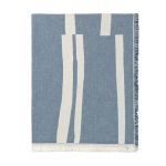 Elvang Denmark Lyme Grass Throw In Blue In 100% Organic Cotton 130x180cm - EL5007