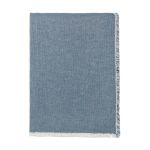 Elvang Denmark Thyme Throw In Blue In 100% Organic Cotton 130x180cm - EL5047
