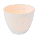 Rader Tea Light Holder In Porcelain Poetry Light Range Heart Design Small Size - RA15113