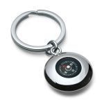Philippi Keyring With Compass Pole Design Chrome Mirror Polished Finish 3cm Diameter - PH195197