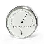 Philippi Thermometer And Hygrometer Tempus Design In Aluminium Diamond Cut 15cm Diameter - PH307001