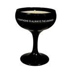 My Flame Scented Soy Candle In Wine Glass With The Message 'Champagne Is Always The Answer' In Black With Damaged Box - MF.GL.WI.007.01Z