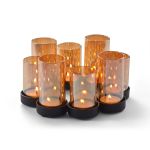 Philippi Candle Holder Bello Horizonte Design With Glass Tubes And Iron Base Small Size - PH119007