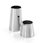 Philippi Cream And Sugar Set Stripes Design In Stainless Steel With A Mirror Polish Finish - PH181032