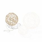 Philippi Cloud Wire Ball Decoration Handmade In Steel Wire With Matt Gold Finish Medium Size - PH214005