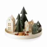Philippi Le Quartier Christmas Village With 5 Pieces And A Tray In Powder Coated Steel - PH239018