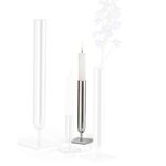 Philippi Candle Holder & Vase Lambda Design In Mirror Polished Stainless Steel Large - PH240042