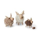 Philippi Elmar Elk Figurine In Solid Beechwood With Faux Fur Medium Size - PH285034