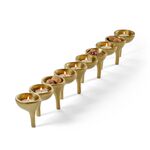 Philippi Tealight Holder Beaufort Design For 10 Tealights In Aluminium With Brass Antique Finish - PH300130