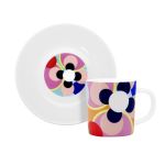 Remember Espresso Cup And Saucer In Fine Bone Porcelain China Sushi Design - REEM23