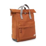 Roka London Canfield B Backpack Rucksack Medium Recycled Repurposed Sustainable Nylon In Bran - RKCAB102
