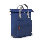 Roka London Canfield B Backpack Rucksack Medium Recycled Repurposed Sustainable Nylon In Crisp Blue - RKCAB104