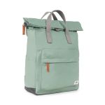 Roka London Canfield B Backpack Rucksack Medium Recycled Repurposed Sustainable Nylon In Frost - RKCAB107