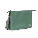 Roka London Carnaby XL Cross Body Shoulder Bag Recycled Repurposed Sustainable Canvas In Frost - RKCAXL030