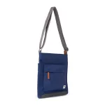 Roka London Kennington B Cross Body Shoulder Bag Medium Recycled Repurposed Sustainable Nylon In Crisp Blue - RKKEBO40