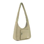Roka London Belsize Crossbody Shoulder Bag Medium Recycled Repurposed Sustainable Taslon In Taupe - RKBZM008