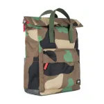 Roka London Canfield B Backpack Rucksack Medium Recycled Repurposed Sustainable Canvas In Vintage Camo - RKCAB101