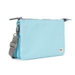 Roka London Carnaby XL Cross Body Shoulder Bag Recycled Repurposed Sustainable Canvas In Ice - RKCAXL036