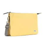 Roka London Carnaby XL Cross Body Shoulder Bag Recycled Repurposed Sustainable Taslon Champagne - RKCAXL047