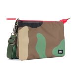 Roka London Carnaby XL Cross Body Shoulder Bag Recycled Repurposed Sustainable Canvas In Vintage Camo - RKCAXL033