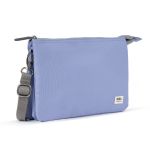 Roka London Carnaby XL Cross Body Shoulder Bag Recycled Repurposed Sustainable Canvas In Thistle - RKCAXL044