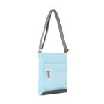 Roka London Kennington B Cross Body Shoulder Bag Medium Recycled Repurposed Sustainable Nylon In Canal - RKKEBO48