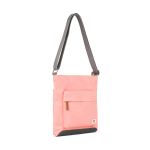 Roka London Kennington B Cross Body Shoulder Bag Medium Recycled Repurposed Sustainable Nylon In Punch - RKKEBO55