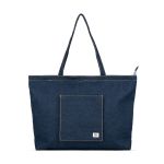 Roka London Portobello Tote Shopping Bag Large Cotton In Dark Wash Denim - RKPT003