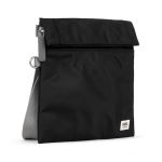 Roka London Stratford Cross Body Shoulder Bag Small Recycled Repurposed Sustainable Nylon In Black - RKSTS012