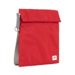 Roka London Stratford Cross Body Shoulder Bag Small Recycled Repurposed Sustainable Nylon In Cranberry - RKSTS017