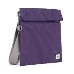 Roka London Stratford Cross Body Shoulder Bag Small Recycled Repurposed Sustainable Nylon In Majestic Purple - RKSTS022
