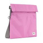 Roka London Stratford Cross Body Shoulder Bag Small Recycled Repurposed Sustainable Nylon In Orchid - RKSTS027