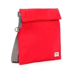 Roka London Stratford Cross Body Shoulder Bag Small Recycled Repurposed Sustainable Nylon In Chilli Oil - RKSTS002