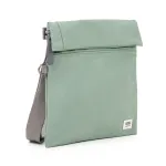 Roka London Stratford Cross Body Shoulder Bag Small Recycled Repurposed Sustainable Nylon In Frost - RKSTS005