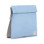 Roka London Stratford Cross Body Shoulder Bag Small Recycled Repurposed Sustainable Nylon In Retro Blue - RKSTS006