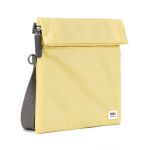 Roka London Stratford Cross Body Shoulder Bag Small Recycled Repurposed Sustainable Nylon In Citron - RKSTS015