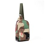 Roka London Willesden B Cross Body Shoulder Scooter Bag Large Recycled Repurposed Sustainable Canvas In Vintage Camo - RKWIB067