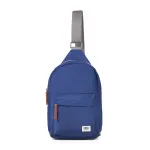 Roka London Willesden B Cross Body Shoulder Scooter Bag Large Recycled Repurposed Sustainable Nylon In Crisp Blue - RKWIB059