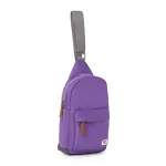 Roka London Willesden B Cross Body Shoulder Scooter Bag Large Recycled Repurposed Sustainable Nylon In Fresh Purple - RKWIB061