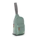 Roka London Willesden B Cross Body Shoulder Scooter Bag Large Recycled Repurposed Sustainable Nylon In Frost - RKWIB062