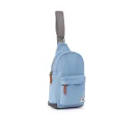 Roka London Willesden B Cross Body Shoulder Scooter Bag Large Recycled Repurposed Sustainable Nylon In Retro Blue - RKWIB063